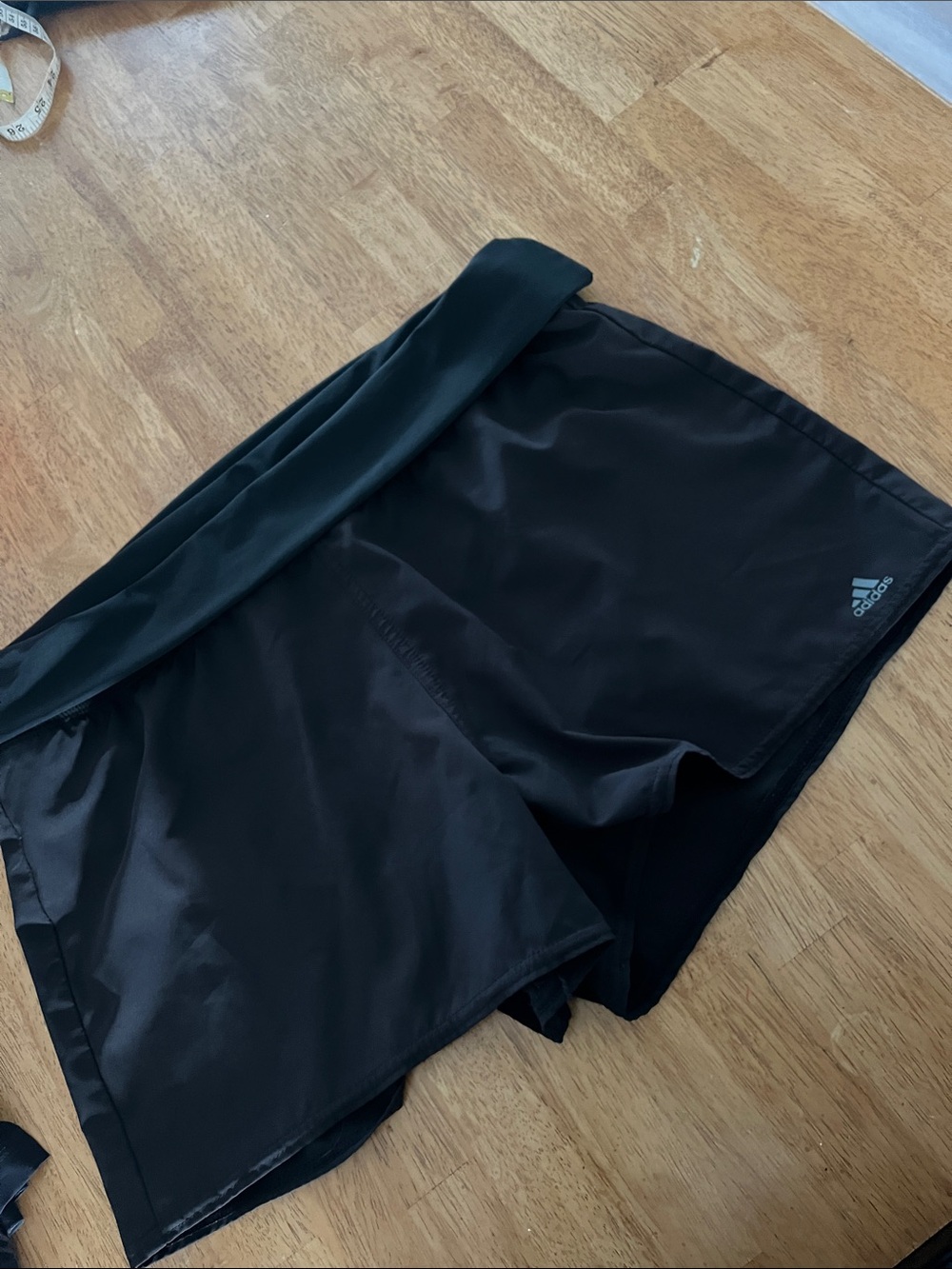 adidas Black Athletic high waisted/foldover shorts